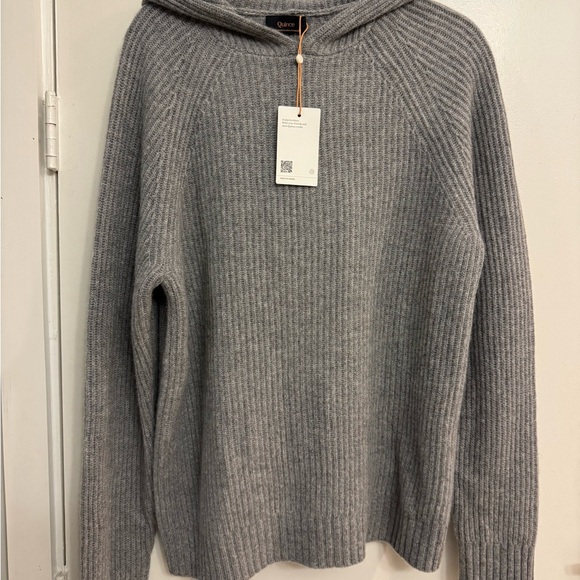 Quince Sweaters - Quince Gray Ribbed Women's Crewneck Sweater